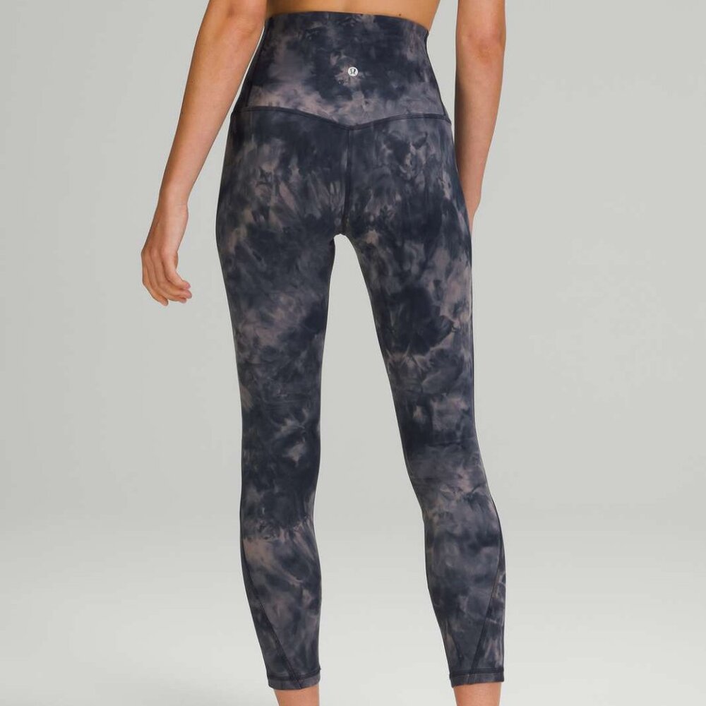 Lululemon Diamond Dye Lunar Rock True Navy Unlimit Hi-Rise Tight 25" 0